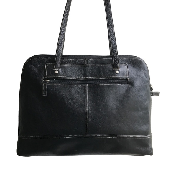 Buxton Bags Buxton Leather Briefcase Laptop Case In Black Poshmark